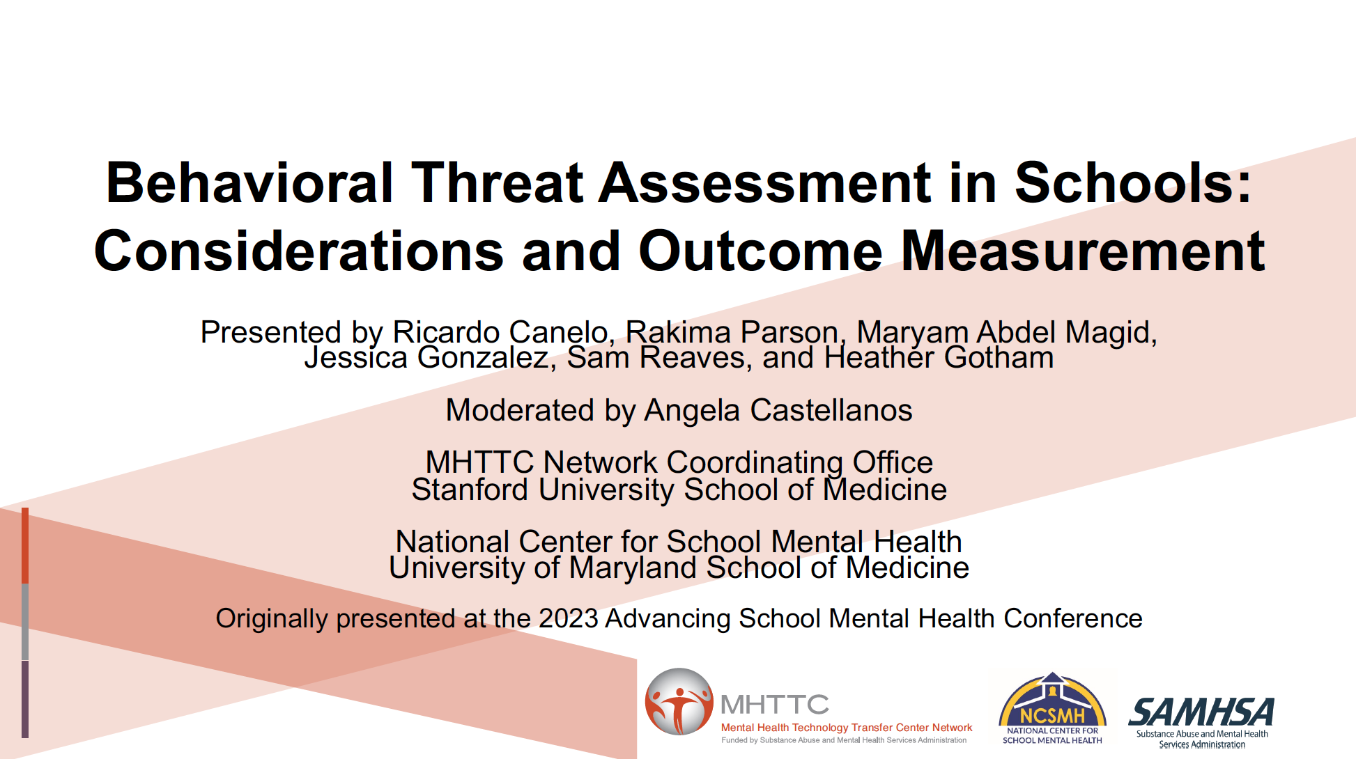 behavioral threat assessment in schools: considerations and outcome measurement